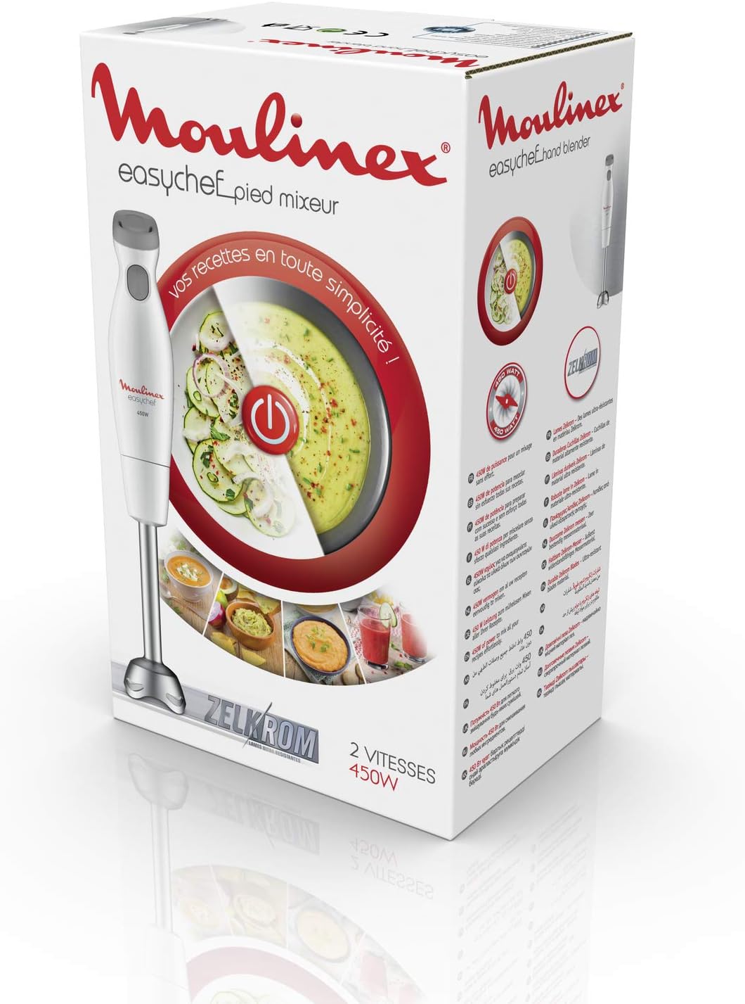 Moulinex Easychef DD45A1 Hand Mixer 450 W 2 Speed with Zelkrom Blades Moulinex Easychef DD45A1 Hand Mixer 450 W 2 Speed with Zelkrom Blades